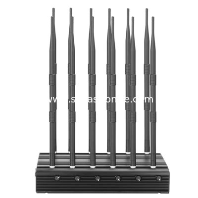 12 Bands Cell Phone Signal Blocker Adjustable Stationary 3G 4G 5G WiFi Remote Control